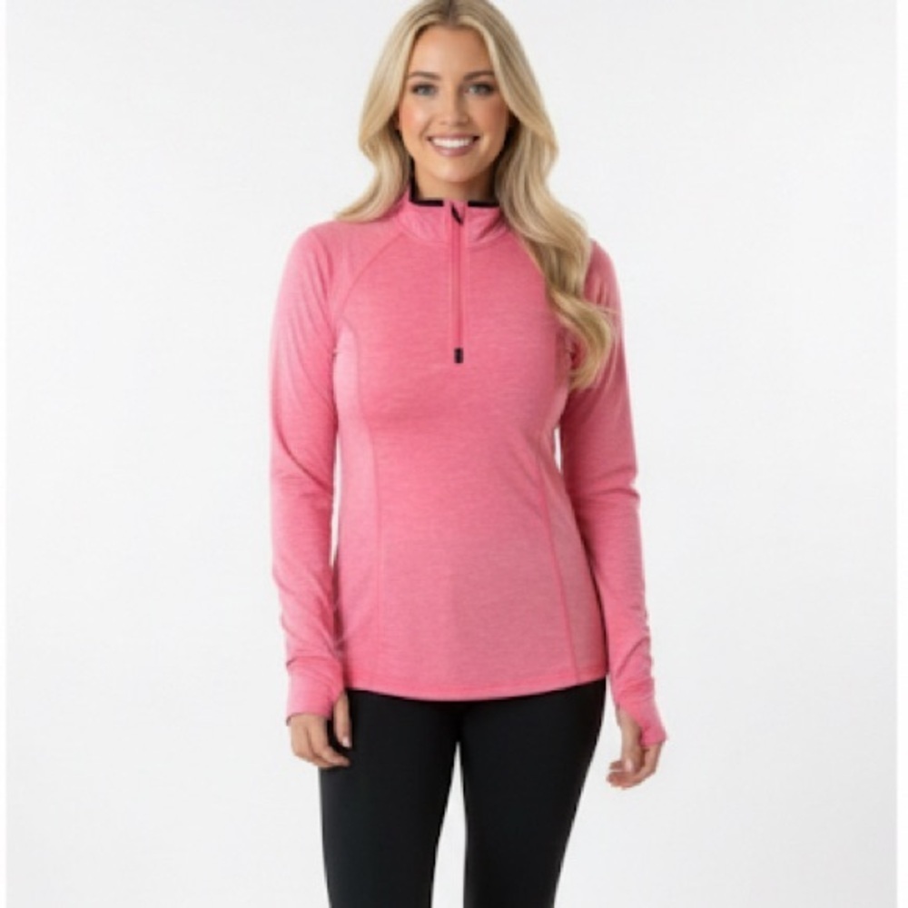 XERSION size small pink zip up gym top with thumbholes

New with tags